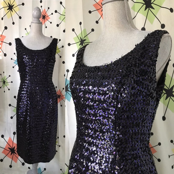 1960s Sequined Wiggle Dress