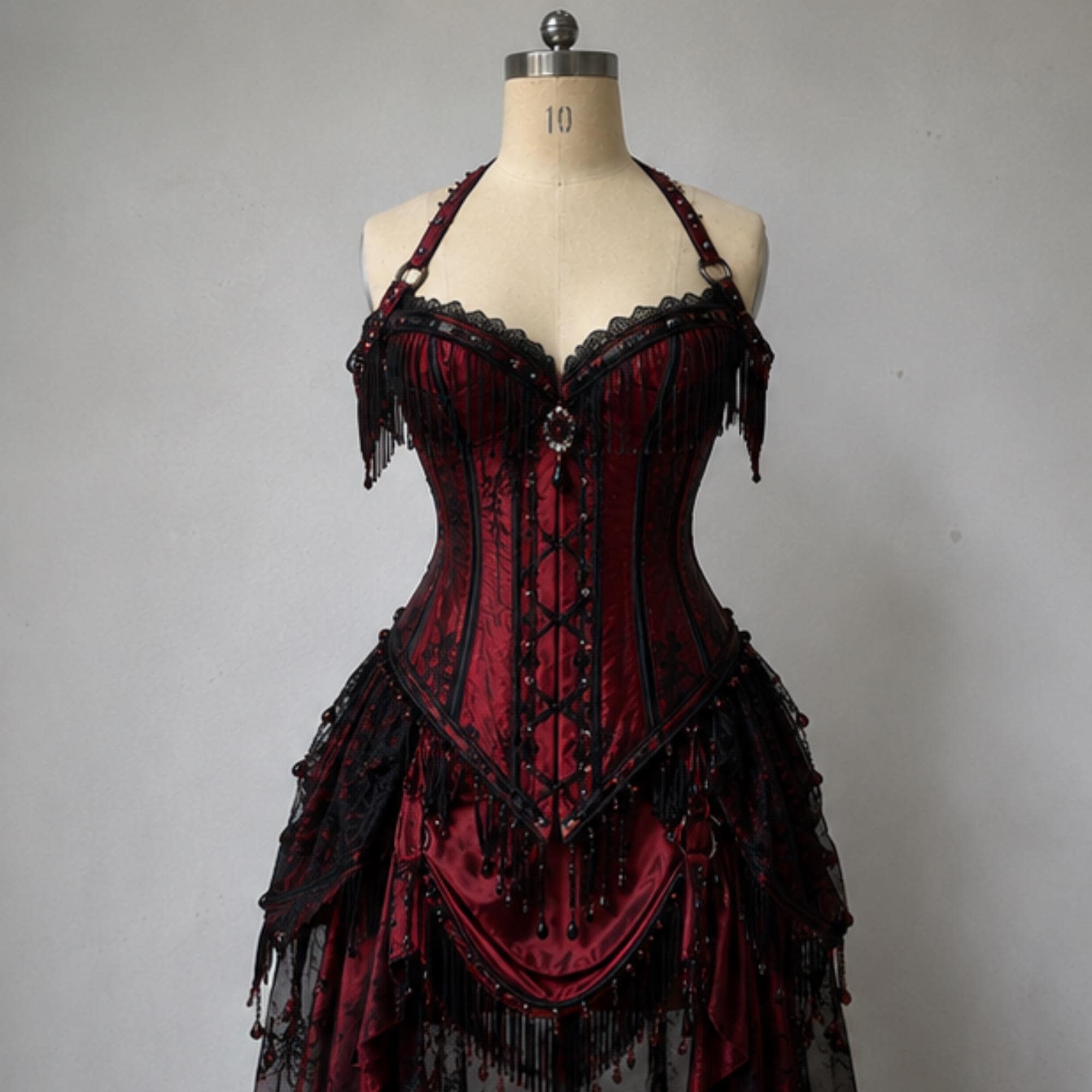 Victorian Gothic Corset Bustle Dress