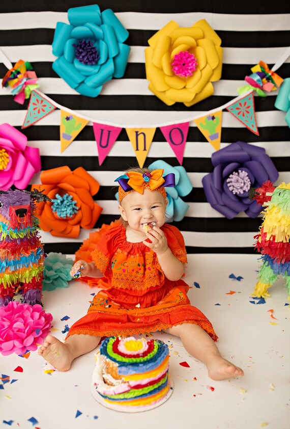 FIESTA BANNER / 1st birthday girl banner / One year old