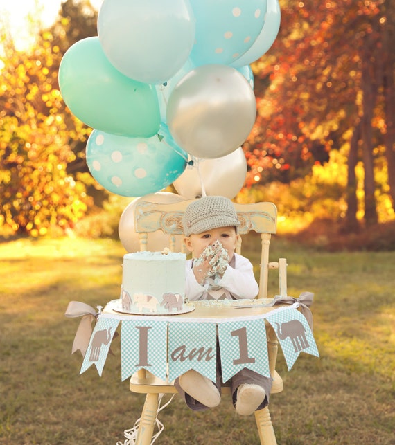 I AM ONE Highchair Banner / 1st birthday boy / I am 1 High