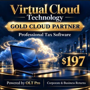 Logiciel fiscal professionnel Gold Cloud Partner | Propulsé par OLT Pro | Logiciel en nuage avec déclarations de revenus des entreprises - Numéro EFIN requis
