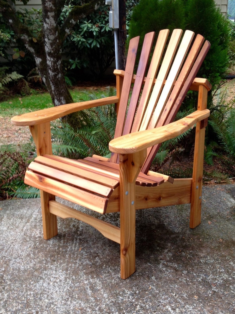 High Rise Cedar Adirondack Chair Etsy