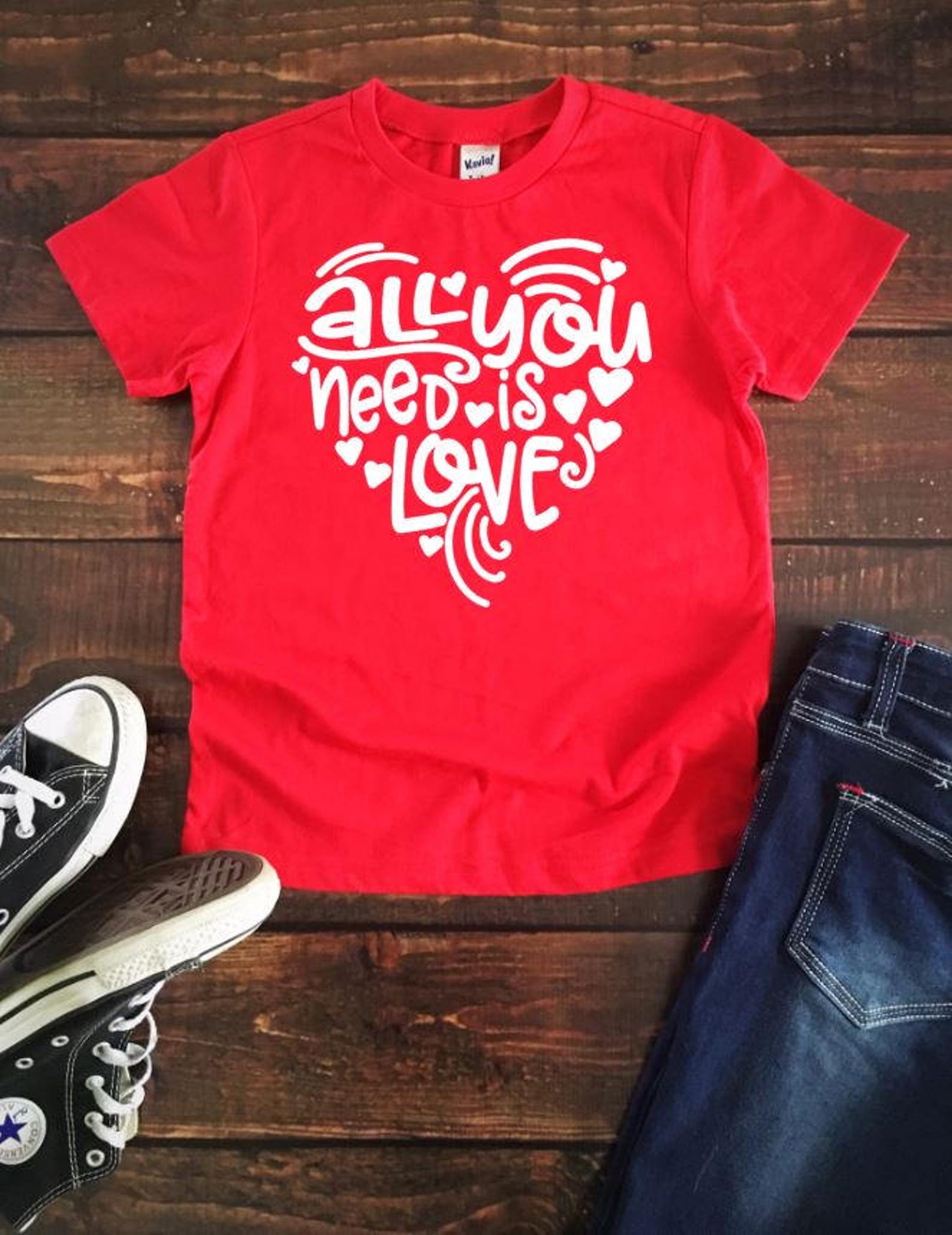 All You Need is Love Valentine T shirt kids LoveT shirt Etsy