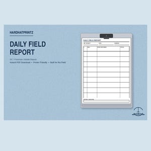 Utskrivbar daglig fältrapport | GC Foreman arbetsplatsrapport PDF | Bygg
