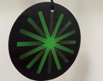 Handmade Lenticular Ornaments Magenta Mod Star