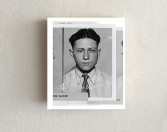 Foto segnaletica lenticolare: CLYDE BARROW