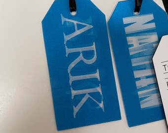 Animated Gift or Luggage Tag Personalized with Name and Language