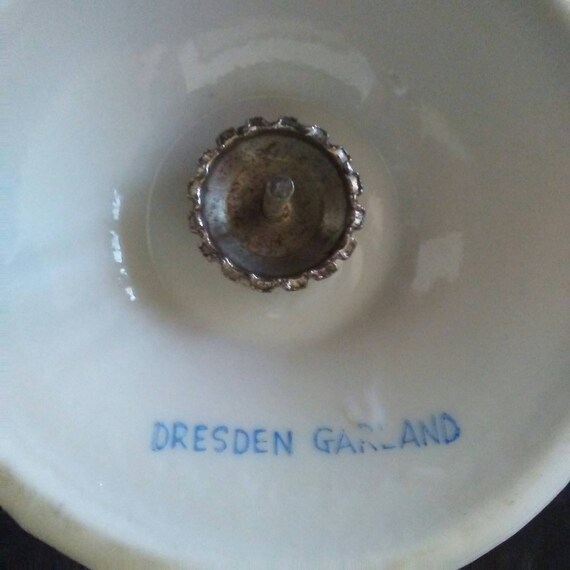 Dresden Garland Porcelain Tea Rose Base For Compote Etsy