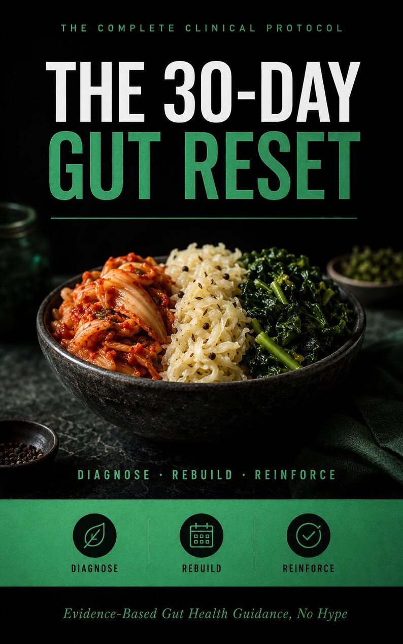 30-dagars Gut Reset-protokoll, guide till elimineringsdiet, lindring av IBS-uppblåsthet (digital nedladdning) bild 1