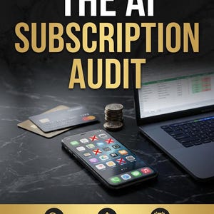 AI Subscription Audit Printable, Stop Wasting Money Guide, 7 Tools Checklist (Digital Download)