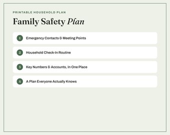 Family Safety Plan PDF | Scam Prevention Code Word & Money Rule (Instant Download)