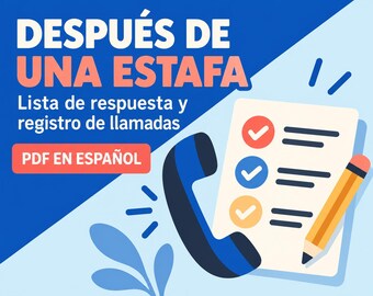Spanish Fraud Response List & Call Log (PDF Download)