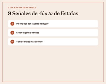 9 Señales de Alerta de Estafas: Guía Imprimible para Adultos Mayores PDF