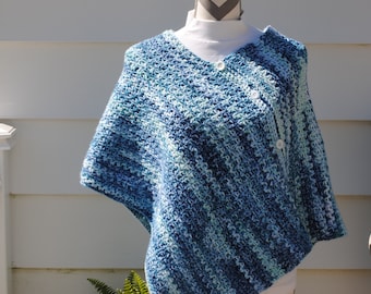 Crochet Poncho, Ladies Poncho, Poncho Wrap, Beachy Vibes Poncho