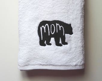 Cadeau pour la fête des mères / Serviette personnalisée / Serviette à monogramme / Essuie-mains / Draps de bain / Serviette brodée