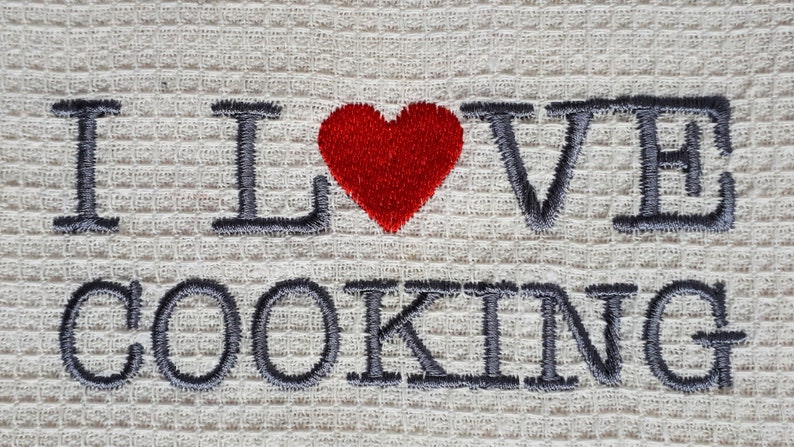 Handmade Personalized Embroidered Natural Linen Kitchen or ...