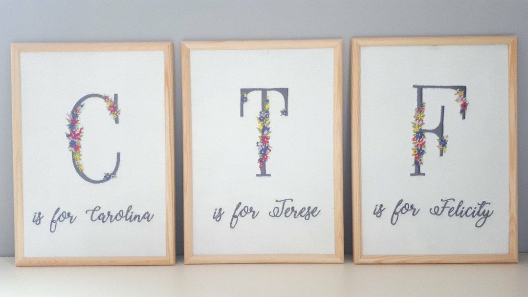 Nursery Wall Decor / Personalized Baby Shower Gift / Monogrammed Custom