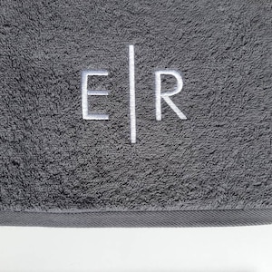 Embroidered Monogrammed Towel: Personalized Cotton Bath & Hand Towel