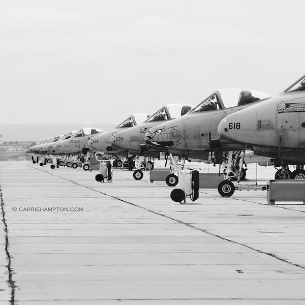 A10 Warthog Poster, attack jet photo, Military aviation photography, Boise Idaho Air Force, Gifts for him, Flight line photography