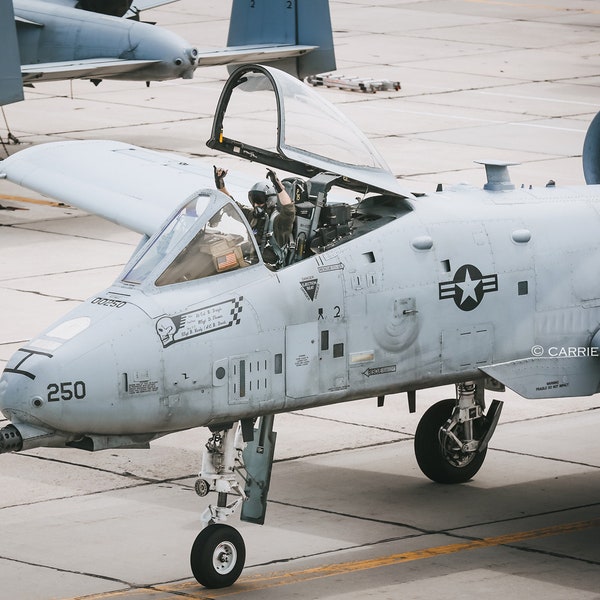 A10 Warthog Poster, attack jet photo, Military aviation photography, Boise Idaho Air Force, Gifts for him, Fighter pilot cockpit picture