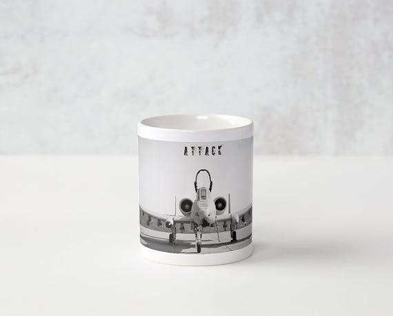 A10 Warthog Attack Coffee Mug, A10 Warthog Commemorative Mug Cup, gifts for  veteran, A10 Warthog memorabilia, Attack Jet customized mug