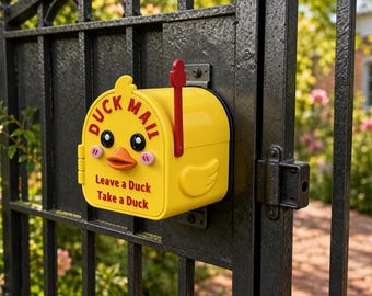 Cruising Duck Mini Mailbox Door Decor, Funny Duck Door Decoration, Leave a Duck Take a Duck Sign, Cute Mailbox Gift, Outdoor Gate Decor