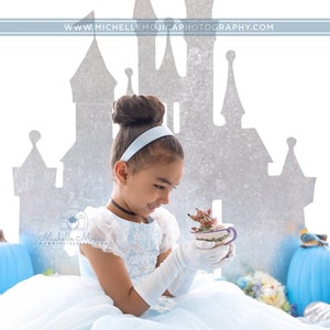 Toddler glove and accessory kit white, ivory, light blue. Flower girl, holiday, formal dress, pageants. afbeelding 1