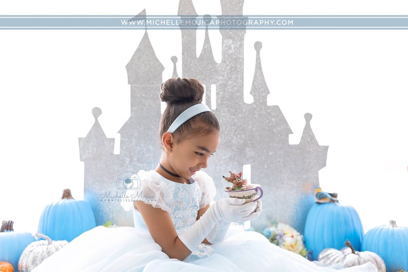 Toddler glove and accessory kit white, ivory, light blue. Flower girl, holiday, formal dress, pageants. image 1