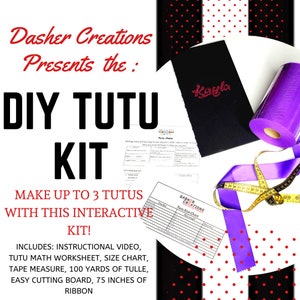 DIY TUTU KIT-100 mètres de tulle Fait jusquà 3 tutus. Avec téléchargement gratuit de feuilles de calcul, tutoriel et livraison gratuite image 3