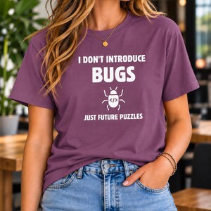 Funny Programmer Shirt, I Don’t Introduce Bugs Just Future Puzzles, Software Developer T-Shirt, Coding Shirt, Developer Gift, Programmer Tee