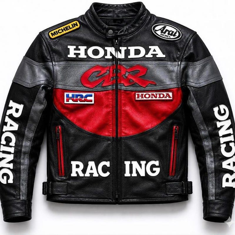 Car Racing Leather Jacket Honda Kids Jacket - Etsy UK