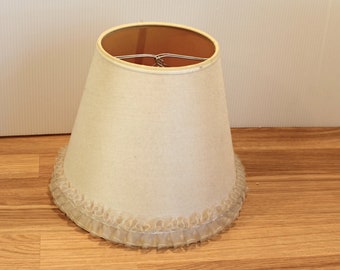white ruffle lamp shade
