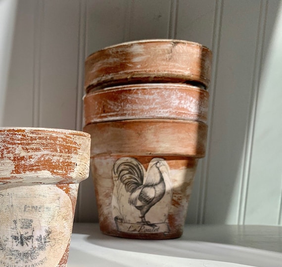 Vintage on sale terracotta pots