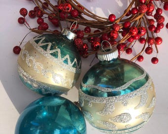 Vintage mid century collection of glass ornaments