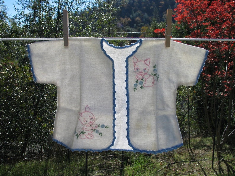 Baby Boy Coat Baby Shower Vintage Embroidered Baby Capelet Baby Layette Baby Layette