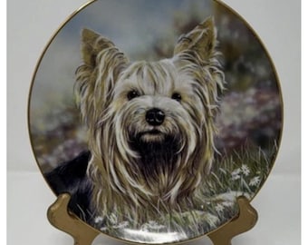 Danbury Mint Yorkshire Terrier Yorkie Dog Daisy 8" Plate