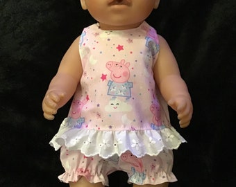 Dolls Clothes made for Baby Born dolls.  43cm (17”) Size Medium.  2piece set