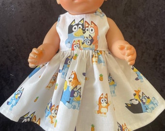 Dolls Clothes made to fit 43cm (17”) Baby Born dolls.  Sleeveless Dress