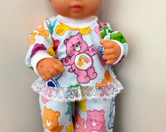 Dolls Clothes Made To Fit 32cm Miniland Dolls. Pyjamas.  Size small