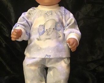 Dolls clothes made to fit 43cm Baby Born dolls.  Pyjamas