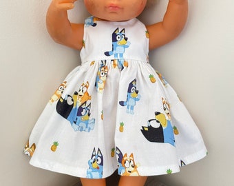Dolls Clothes made to fit 38cm Miniland Dolls.  Sleeveless Dress