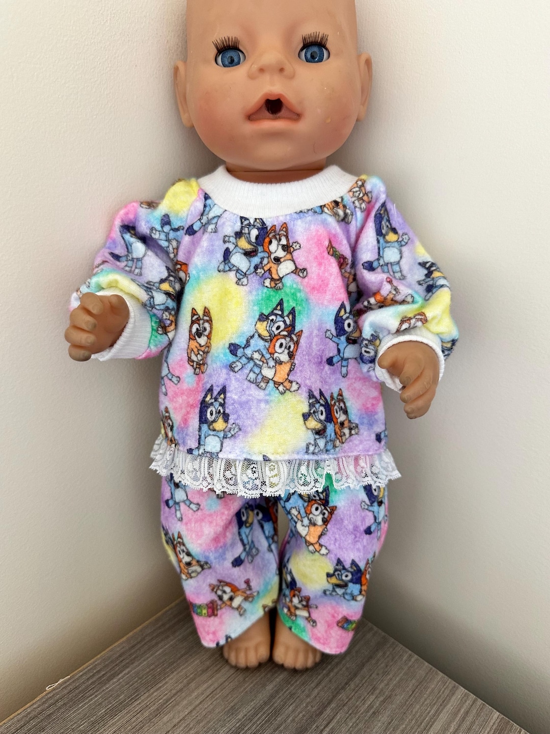 Dolls Clothes Made to Fit 43cm Baby Born Dolls. Pyjamas. Size Medium ...