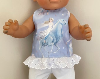 Dolls Clothes made to fit 43cm Baby Born Dolls. Size Medium. 2 Piece Set.