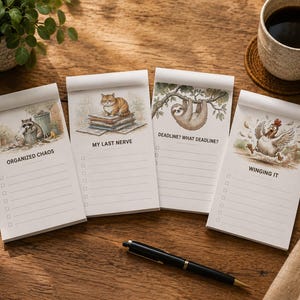 Sarcastic Animal To-Do List Notepad, Funny Desk Decor (Digital Download)