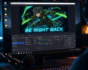 Pakiet animowanych transmisji Neon Ninja, 5 ekranów graczy z kreskówek, wkrótce w sprzedaży, filmy offline i alerty