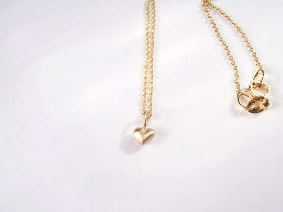 Love You Small Heart Necklace 18kt