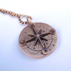 Archetypal Junior Compass Broze Necklace