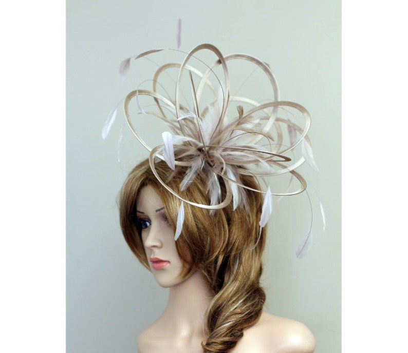 Emerald Green & Lime Fascinator hat/choose any colour satin/highlight feathers