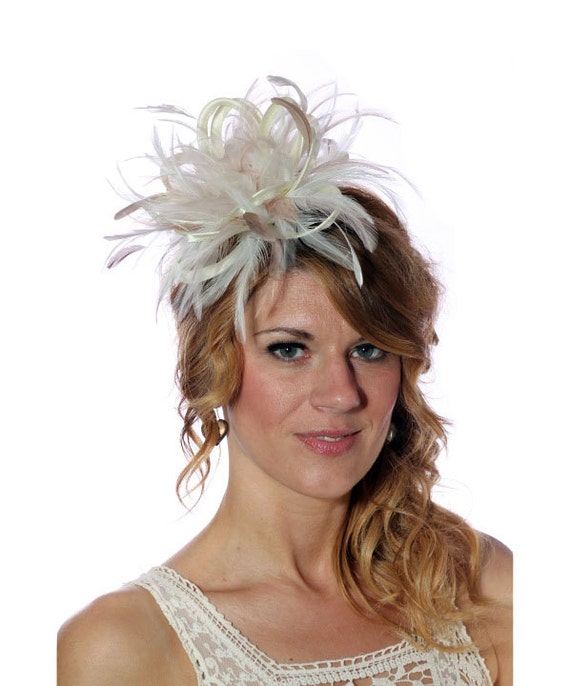 taupe fascinator hat