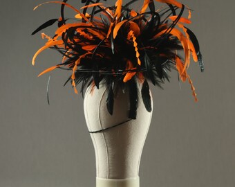 Elegant Orange Black Feathered 3-PC Fascinator NWT 81VU5VZEVFL._AC_UY1000_.jpg main image 4